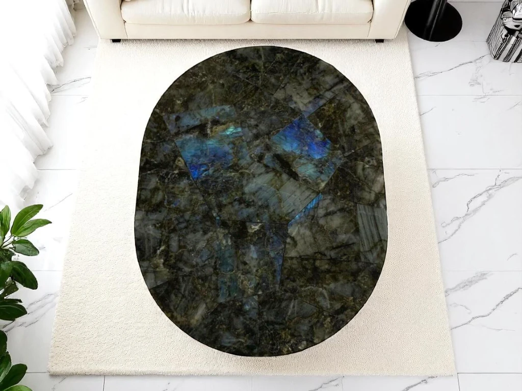Captivating Labradorite Sofa Table Top : Artisans Gemstone Style